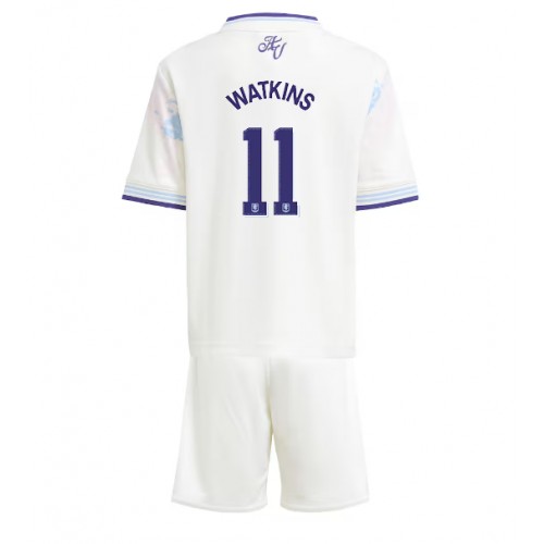 Dres Aston Villa Ollie Watkins #11 Rezervni za djecu 2025-26 Kratak Rukav (+ kratke hlače)